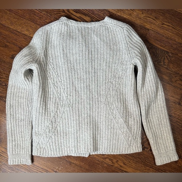 MADEWELL Size XS 100% Merino Wool Sweater Asymmetrical Zipper Moto Light Gray - Picture 4 of 5
